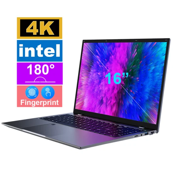 4K Laptop Ultradünne Fingerabdruck-Laptops RAM 16 GB Speicher 512 GB Notebook-Computer PC