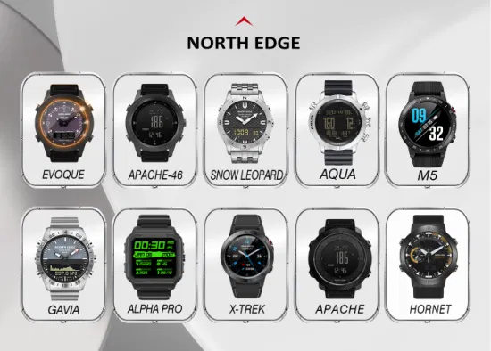 2022 North Edge Edelstahl Herrenuhr Kompass Outdoor Sport Smartwatches Geschenkuhren Armbanduhr Analoguhr Reloj Inteligente Relógio Inteligente